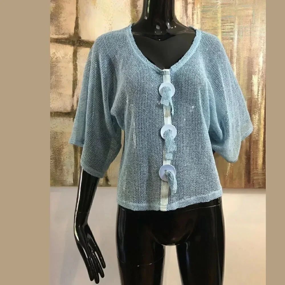 Noelle Open-Knit Lagenlook ONE SIZE Sweater Top